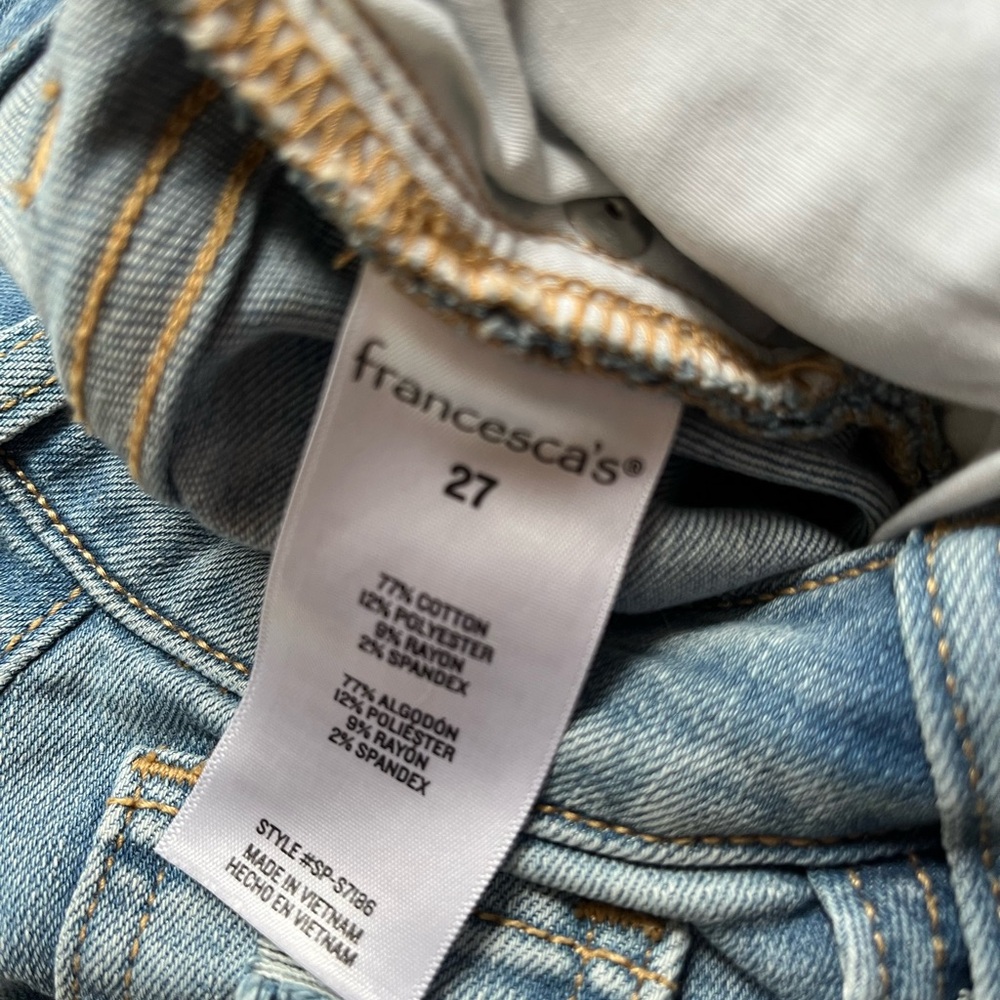Francesca’s Long Denim Skirt with slit - Picture 6 of 7